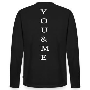 YOU&ME .. You and I, what could be more beautiful?! - Men's Premium Organic Long Sleeve Shirt - black - Back - Nico (187cm)