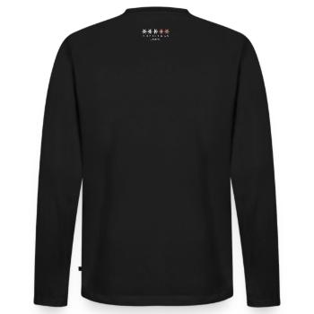 Christmas Loading - Männer Premium Bio Langarmshirt - Schwarz - Hinten - Nico (187cm)