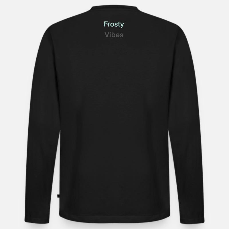 Frosty Vibes - Männer Premium Bio Langarmshirt - Schwarz