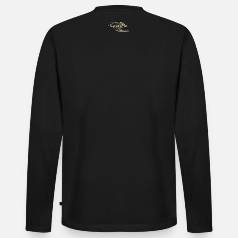 Banzai Pipeline Surf Wave Art - Männer Premium Bio Langarmshirt - Schwarz
