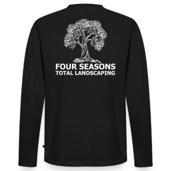 Aménagement paysager total quatre saisons - T-shirt manches longues Premium bio Homme - noir - Dos - Nico (187cm)
