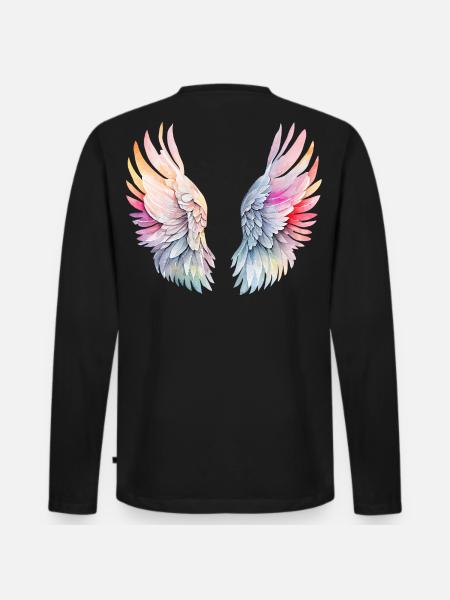 Angel s wings - Men's Premium Organic Long Sleeve Shirt - black