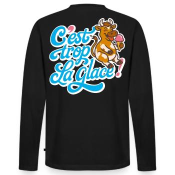 C'est trop la glace ! - T-shirt manches longues Premium bio Homme - noir - Dos - Nico (187cm)