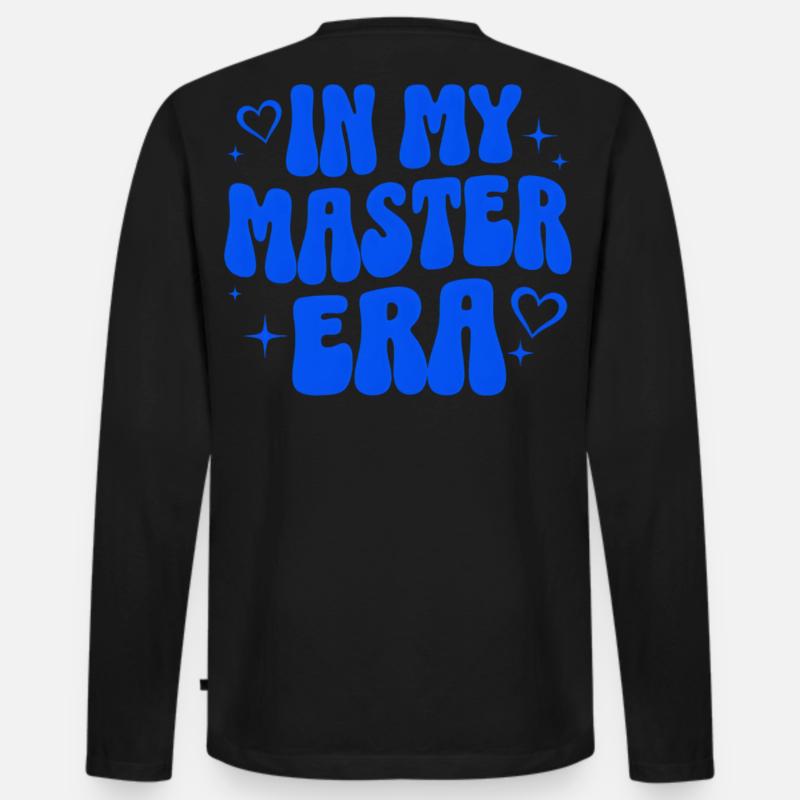 Master Abschluss Geschenk Studium Uni Absolvent - Männer Premium Bio Langarmshirt - Schwarz