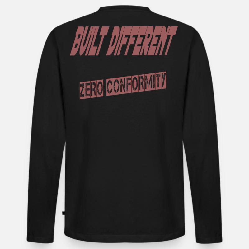Anders gebaut – Nullkonformität | Bold Streetwea - Männer Premium Bio Langarmshirt - Schwarz