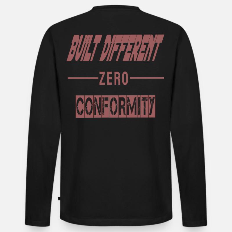 Anders gebaut | Zero Conformity Hoodie - Männer Premium Bio Langarmshirt - Schwarz