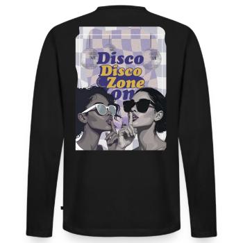 Midnight Girls - Style hip-hop - T-shirt manches longues Premium bio Homme - noir - Dos - Nico (187cm)