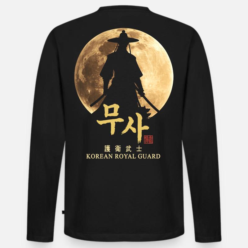 Koreanischer Königlicher Wächter - Männer Premium Bio Langarmshirt - Schwarz