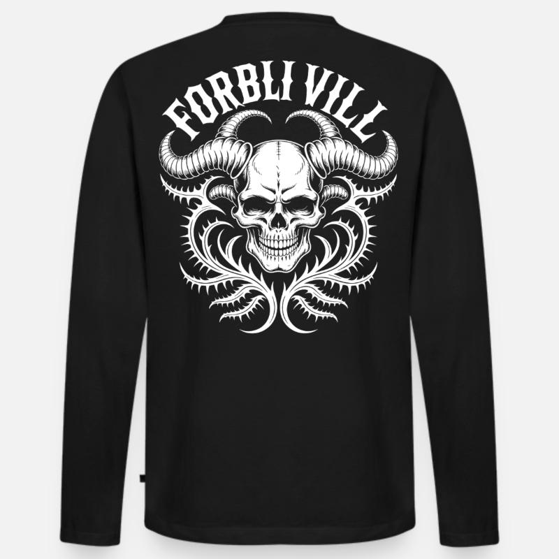 Gorblin Villa Schädel - Männer Premium Bio Langarmshirt - Schwarz