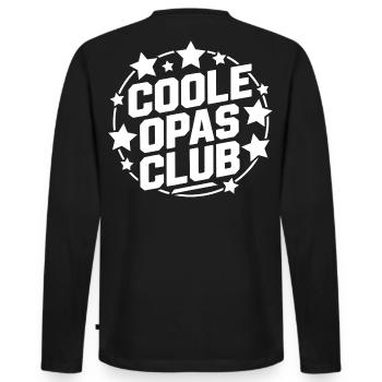 Club des grands-pères cool - T-shirt manches longues Premium bio Homme - noir - Dos - Nico (187cm)