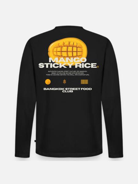 Mango Sticky Rice Bangkok Club - Männer Premium Bio Langarmshirt - Schwarz