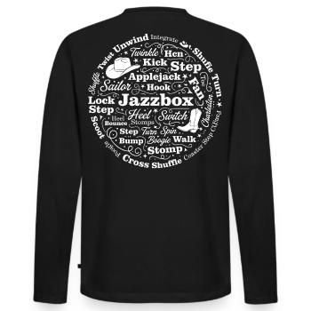 Line Dance Fan - Men's Premium Organic Long Sleeve Shirt - black - Back - Nico (187cm)