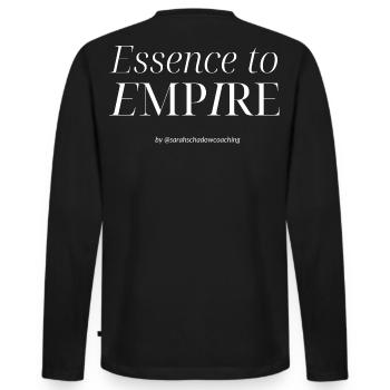 Essence à Empire - T-shirt manches longues Premium bio Homme - noir - Dos - Nico (187cm)
