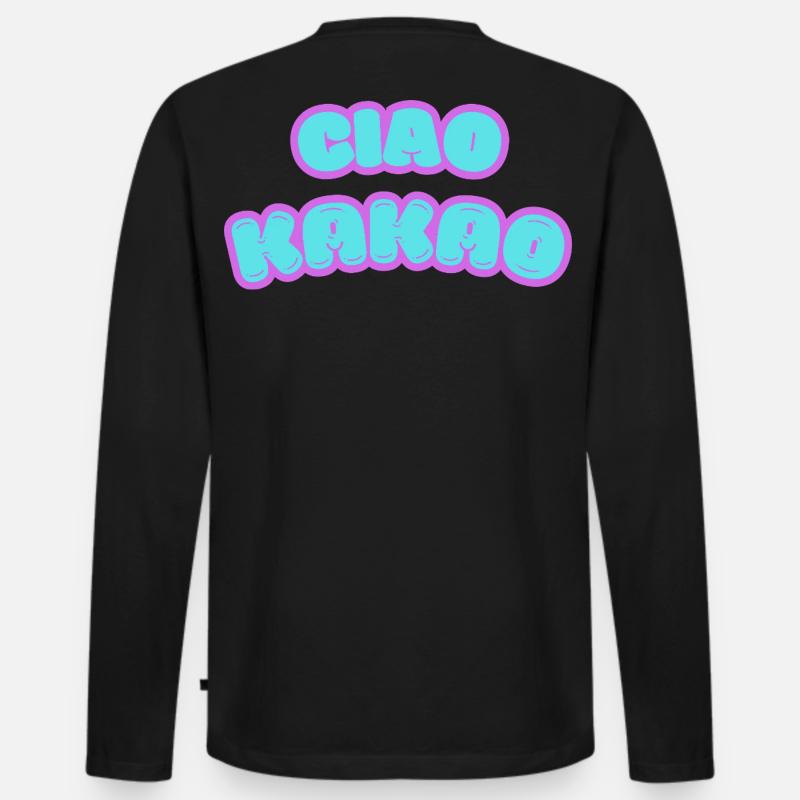 Freches Graffiti-Design mit Pastellfarben - Männer Premium Bio Langarmshirt - Schwarz