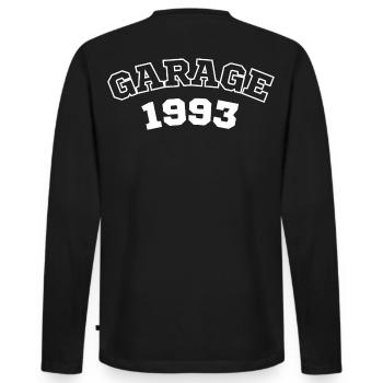 UKG UK Garage Music - Rave outfit Football - Men's Premium Organic Long Sleeve Shirt - black - Back - Nico (187cm)