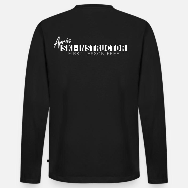 Après Ski Instructor – Motiv - Männer Premium Bio Langarmshirt - Schwarz