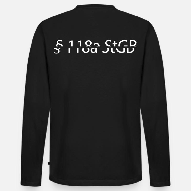 §118a StGB - Männer Premium Bio Langarmshirt - Schwarz