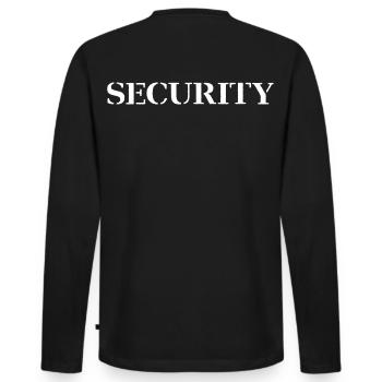 Security - T-shirt manches longues Premium bio Homme - noir - Dos - Nico (187cm)