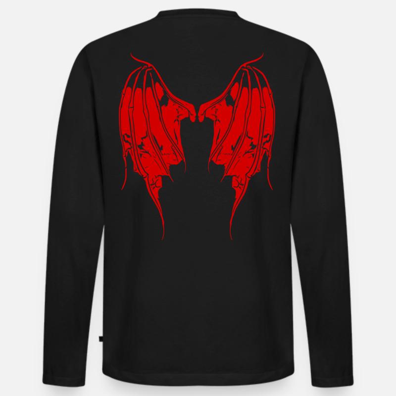 2reborn Devil Devilwings Wings Teufel Demon - T-shirt manches longues Premium bio Homme - noir