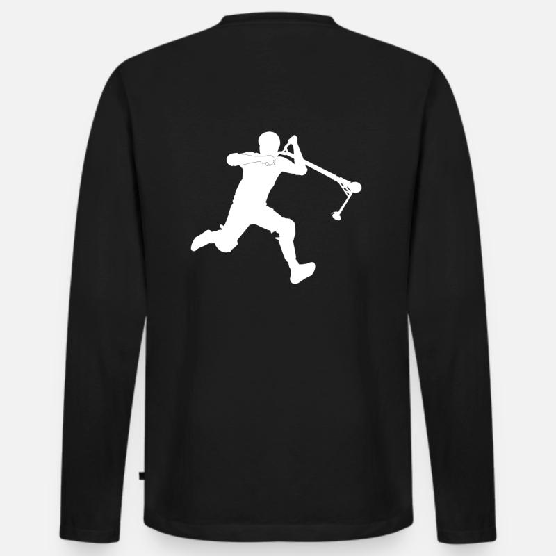 Kickless 2 - Männer Premium Bio Langarmshirt - Schwarz