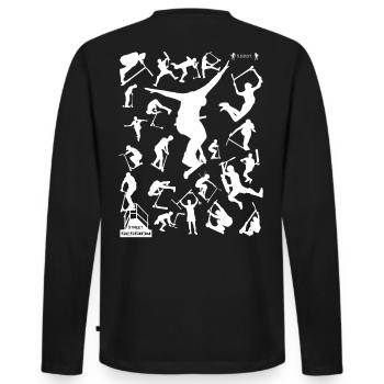 All stars 2 - T-shirt manches longues Premium bio Homme - noir - Dos - Nico (187cm)