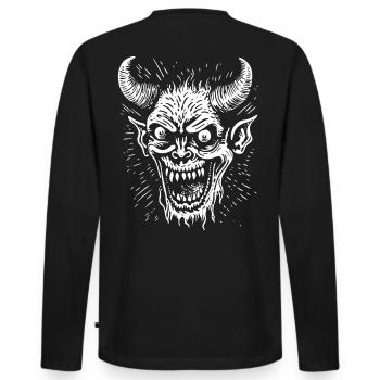 Freaking Weird - Men's Premium Organic Long Sleeve Shirt - black - Back - Nico (187cm)