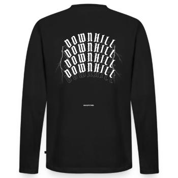 VTT de descente DH VTT Enduro Gravity Trail - T-shirt manches longues Premium bio Homme - noir - Dos - Nico (187cm)