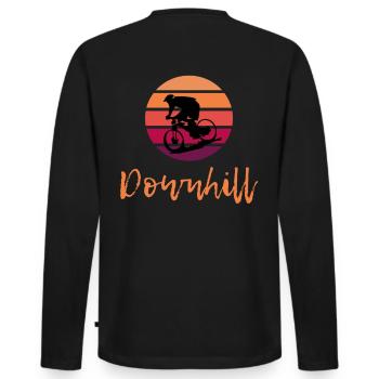 VTT de descente DH VTT Enduro Gravity Trail - T-shirt manches longues Premium bio Homme - noir - Dos - Nico (187cm)