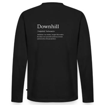 Downhill VTT DH VTT Idée Cadeau Mots - T-shirt manches longues Premium bio Homme - noir - Dos - Nico (187cm)