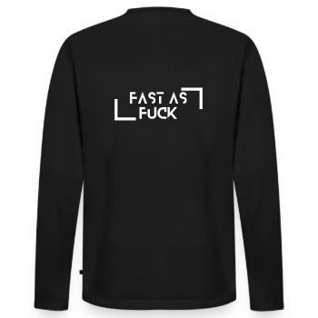 Rapide comme la baise VTT VTT Descente DH Cadeau - T-shirt manches longues Premium bio Homme - noir - Dos - Nico (187cm)