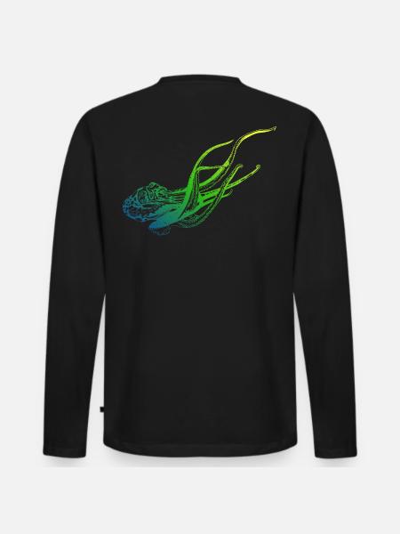 Octopus Diving - Men's Premium Organic Long Sleeve Shirt - black