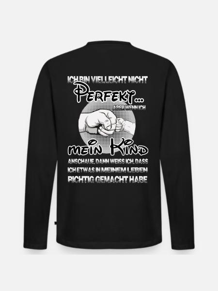 Not Perfect, child - Men's Premium Organic Long Sleeve Shirt - black