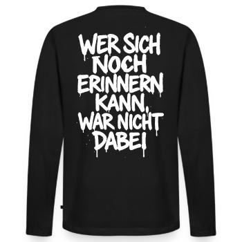 Ceux qui s’en souviennent encore n’étaient pas là -party - T-shirt manches longues Premium bio Homme - noir - Dos - Nico (187cm)