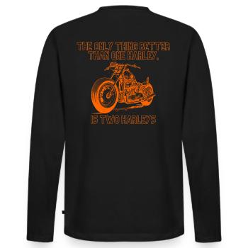 T-shirts moto - T-shirt manches longues Premium bio Homme - noir - Dos - Nico (187cm)