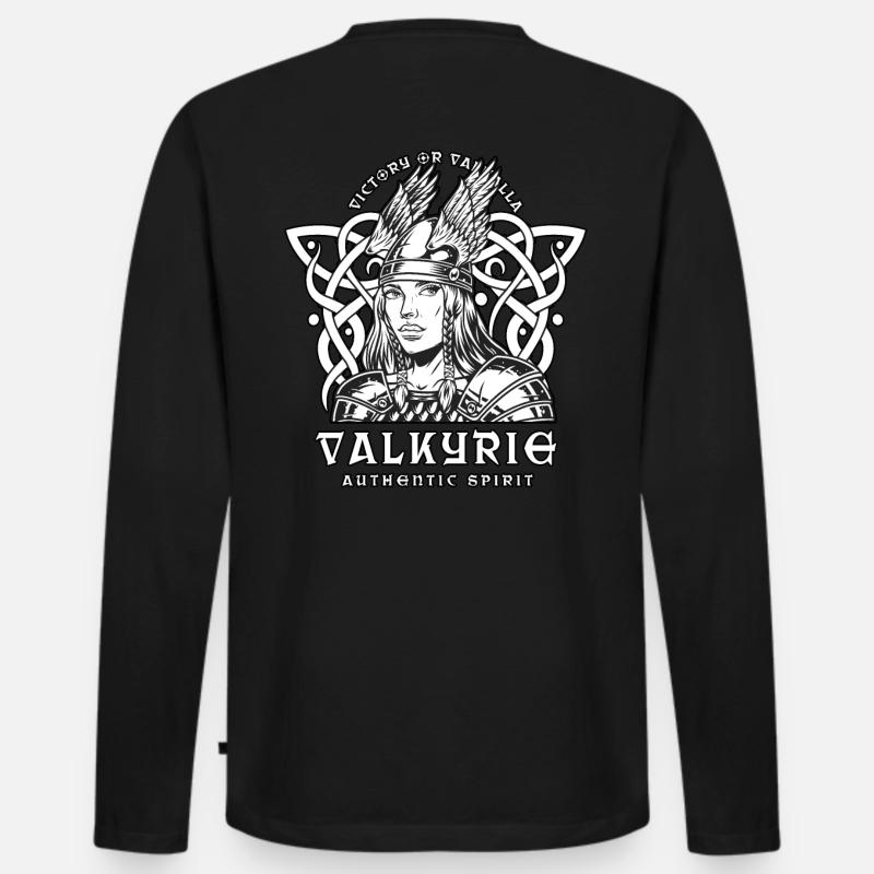 Walküren - Männer Premium Bio Langarmshirt - Schwarz
