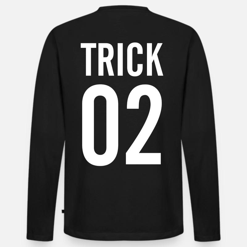 TRICK - Männer Premium Bio Langarmshirt - Schwarz