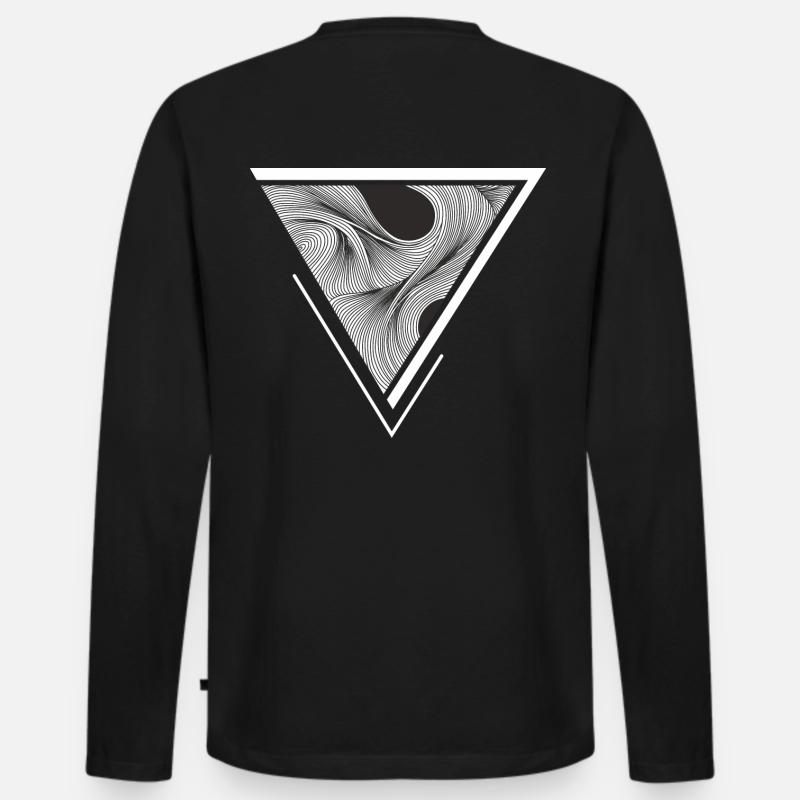 Flow - Männer Premium Bio Langarmshirt - Schwarz