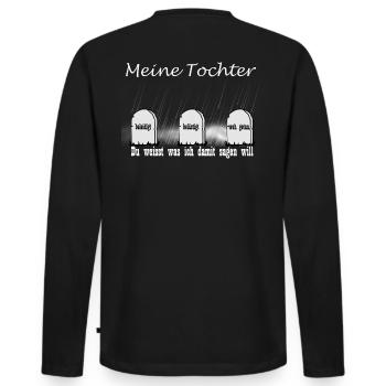 Father and daughter inseparable - Men's Premium Organic Long Sleeve Shirt - black - Back - Nico (187cm)