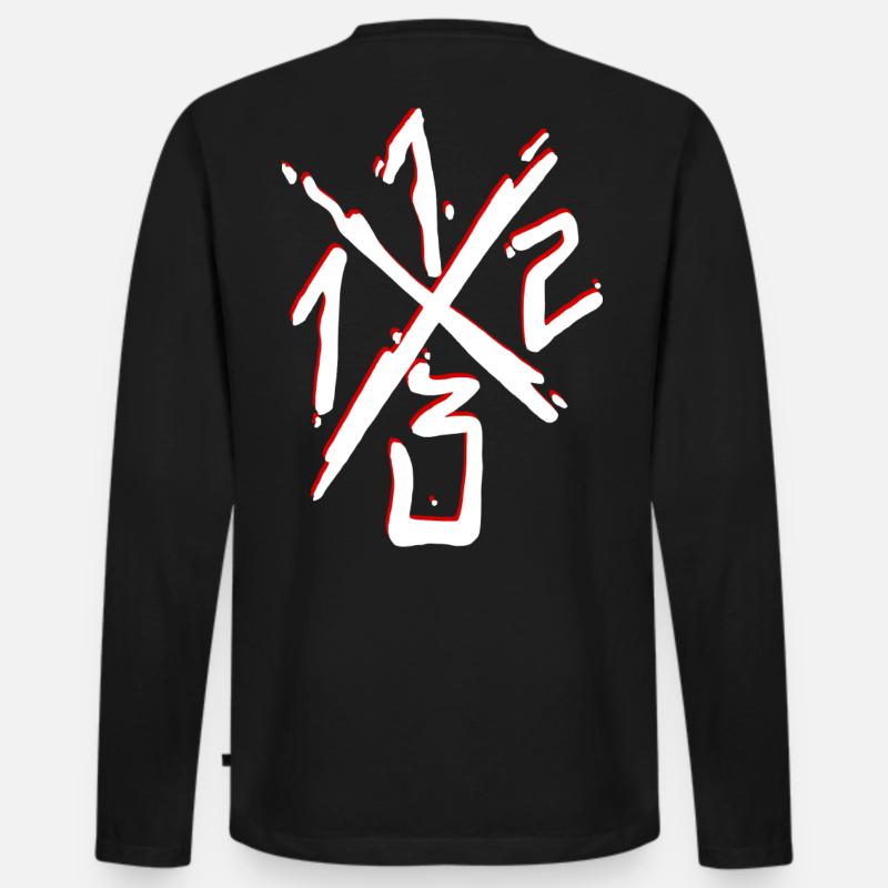 1312 - Männer Premium Bio Langarmshirt - Schwarz