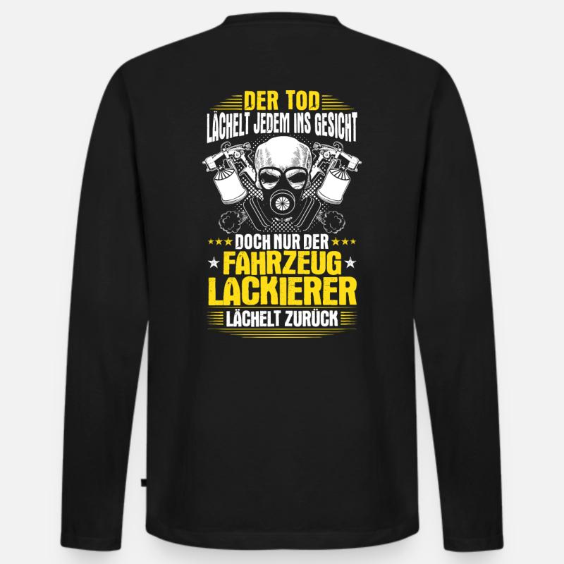 Fahrzeuglackierer Lackierer Geschenk Geschenkidee - Männer Premium Bio Langarmshirt - Schwarz