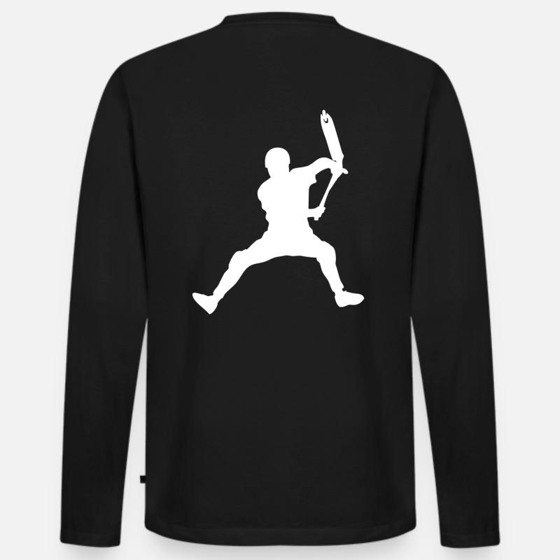 Front Bri 2 - Männer Premium Bio Langarmshirt - Schwarz