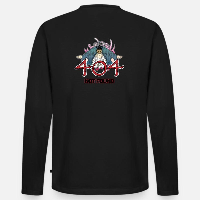404 - nicht gefunden - Sumo-Version - Männer Premium Bio Langarmshirt - Schwarz
