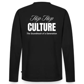 Design « culture hip hop » - T-shirt manches longues Premium bio Homme - noir - Dos - Nico (187cm)