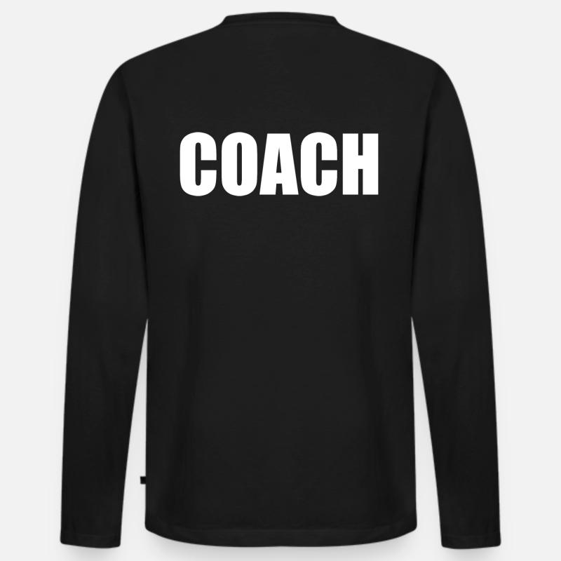 COACH - Männer Premium Bio Langarmshirt - Schwarz