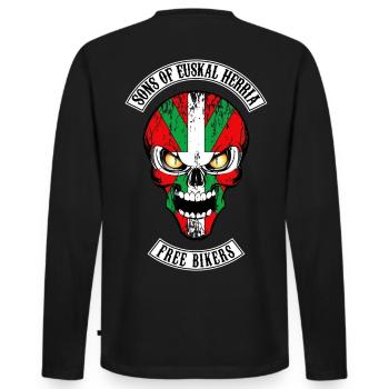 sons of euskal herria - T-shirt manches longues Premium bio Homme - noir - Dos - Nico (187cm)