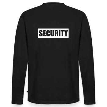 Security security service security service bouncer - Men's Premium Organic Long Sleeve Shirt - black - Back - Nico (187cm)