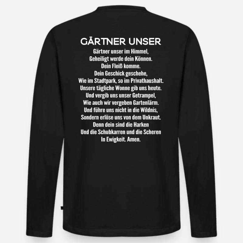 Gärtner-Unser/Gärtnerin/Gartenbau/Landschaftsbau - Männer Premium Bio Langarmshirt - Schwarz