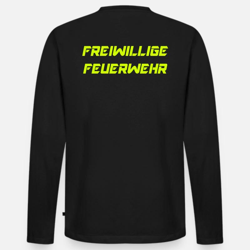 Freiwillige Feuerwehr, Einsatz - Männer Premium Bio Langarmshirt - Schwarz
