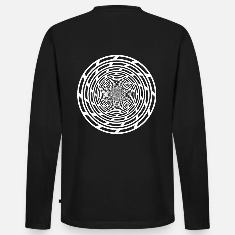 Tekno 23 Spirale - Männer Premium Bio Langarmshirt - Schwarz