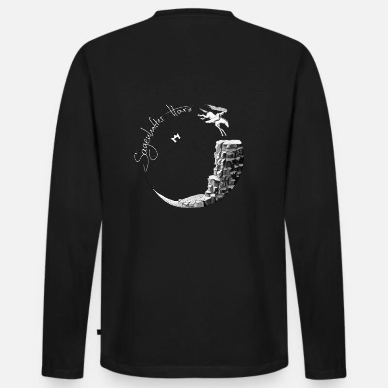 Sagenhafter Harz | dunkles Design - Männer Premium Bio Langarmshirt - Schwarz